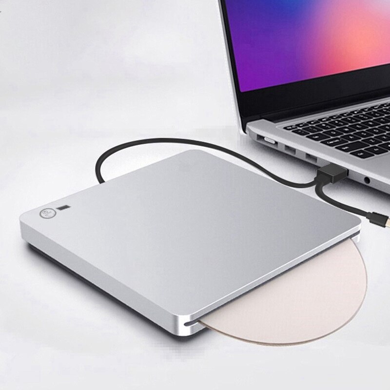 Usb Externe Cd/Dvd Drive Type C 3.1 Draagbare Ultra-Dunne Drive-Gratis Cd Films Spelers Voor laptop Pc Windows Mac