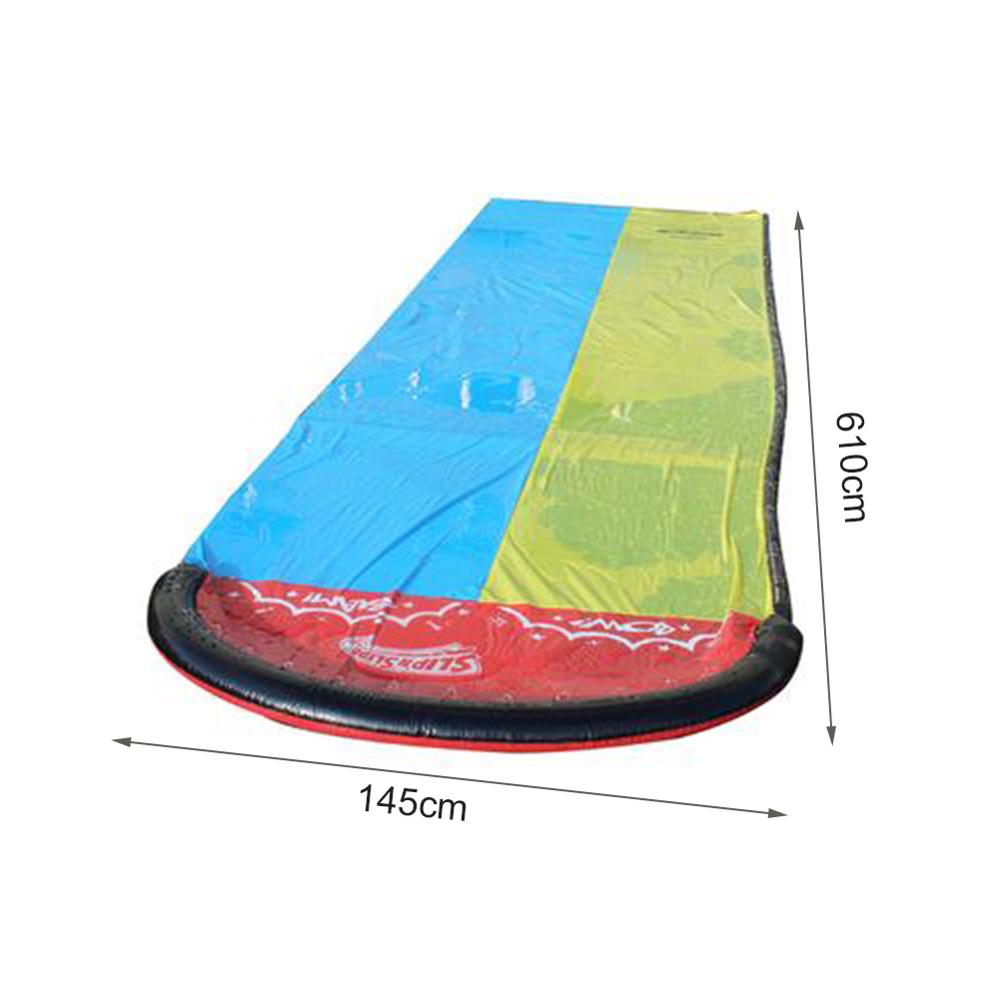 Single Surf Water Slide Children Summer Lawn Slides Outdoor Garden Backyard Fun Water Games Slide Spray Sprinkler Toy For Kids: 610X145CM