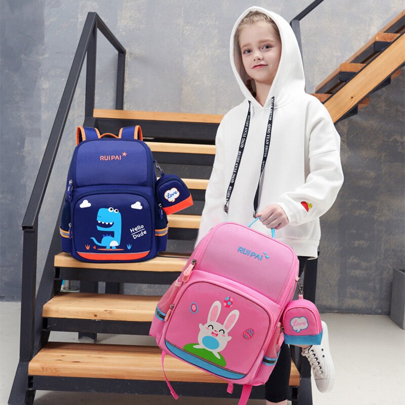 Cartoon Dinosaur School Backpacks Large Capacity School Bags for Boys Girl Primary School Student Book Bag Kids Mochila Infantil