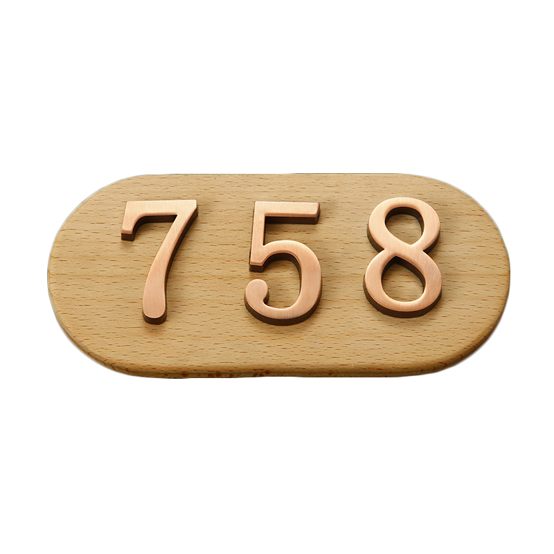 1PCS Metal House Number Self-Adhesive Apartment Door Numbers House Number Plate for Outdoor Hotel Home Mail Box Label #0-9: Khaki / 100cm