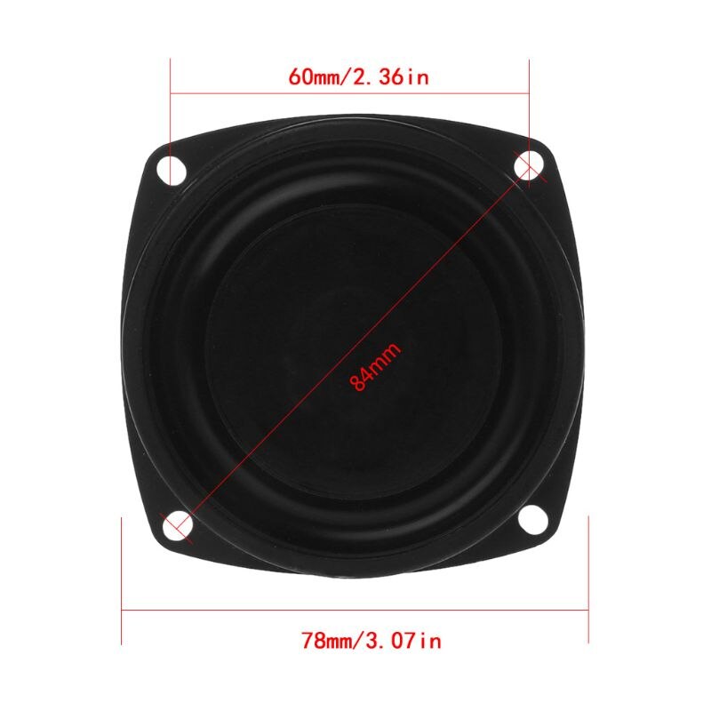 2PCS Woofer Heizkörper Bass Passive Lautsprecher 3 "Niedrigen Frequenz Lautsprecher Membran Vibration Platte DIY 54DB