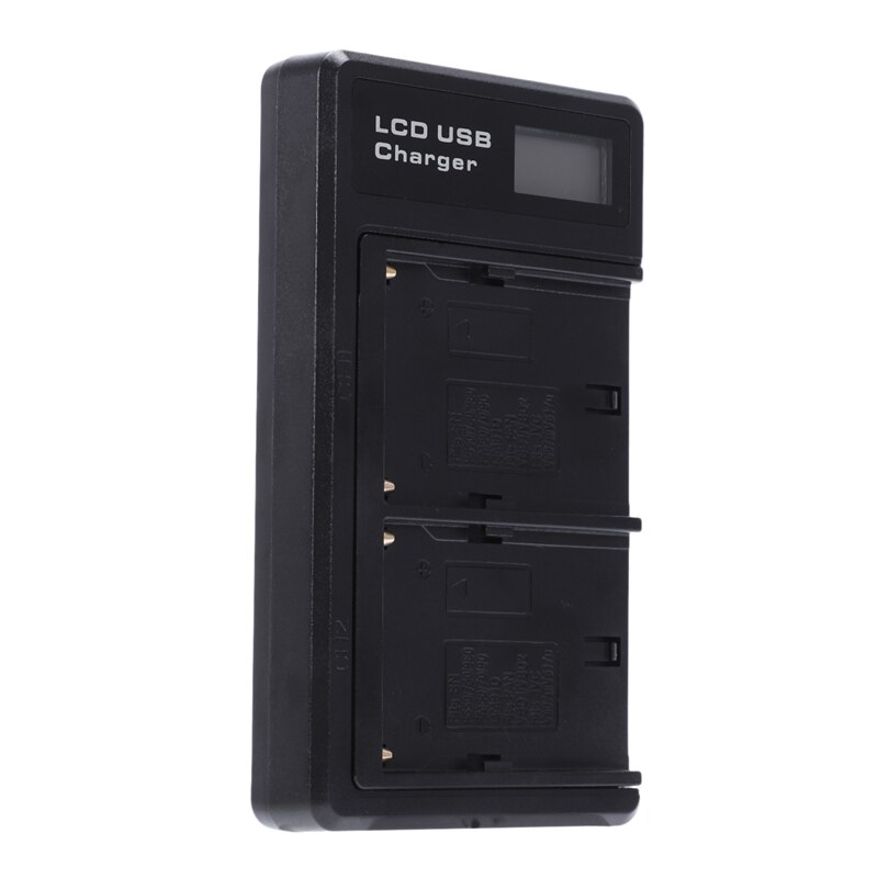 2 Pcs Np-F550 Batterij En Lcd Dual Batterij Usb Oplader Voor Sony Np-F550 Batterij, Compatibel Met Sony Np-F330, f550, F570 En Sony
