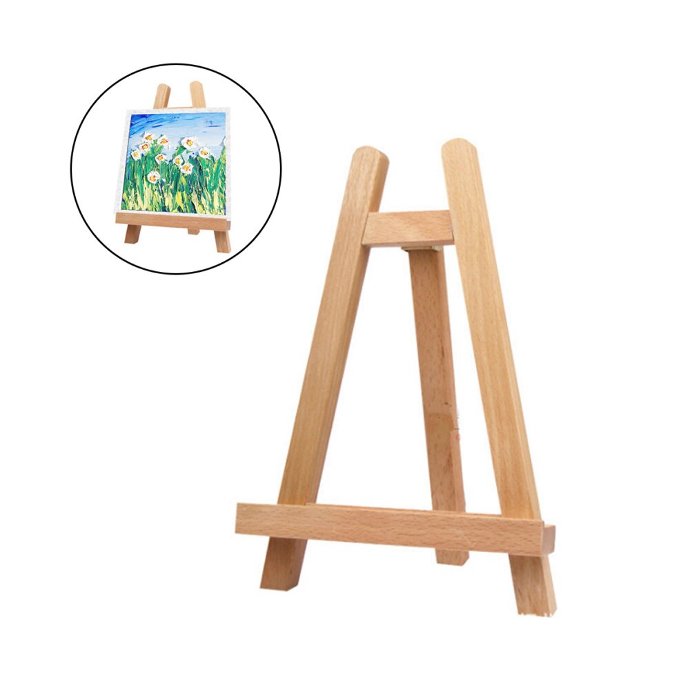 27.5cm Mini Wood Display Easel Tabletop Easel Artist A-Frame Easel Photo Painting Portable Tripod Holder Stand