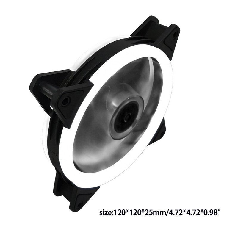 Dual Aperture 120mm Efficient Cooling CPU Cooler Fan 1200RPM 12V 4Pin High Speeed Silent Chassis Radiator Cooling Fan