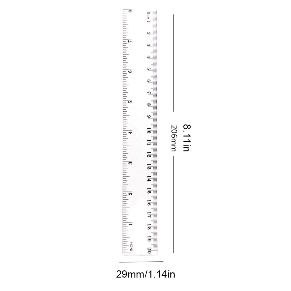 15Cm/20Cm/30Cm Plastic Ruler Advertising Ruler Transparent Student Ruler Student Ruler Measurement Tool
