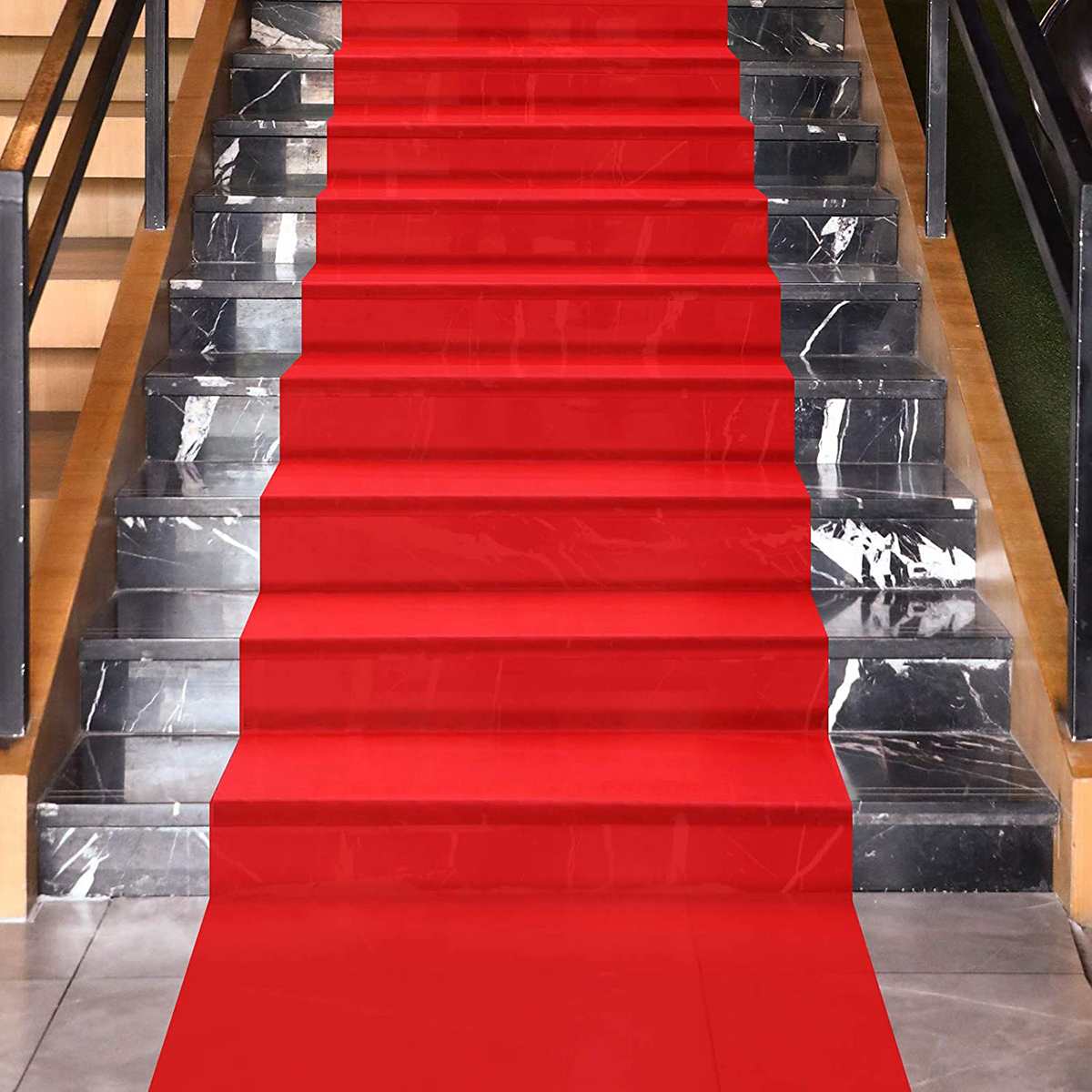 1M-20M Red Carpet Wedding Party Carpet Rug Aisle Carpet Red Decoration non-woven fabric for Outdoor Weddings