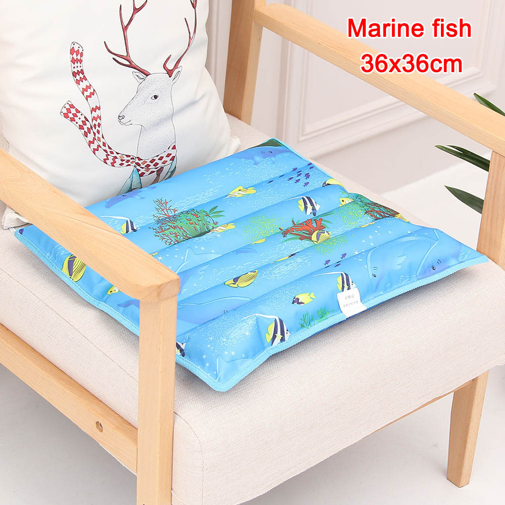 Sommer kølepude vand ispude kæledyrskøler vandinjektion bilsædehynde almohadilla de hielo de verano uyt shop: 36 cmx 36cm marine fis