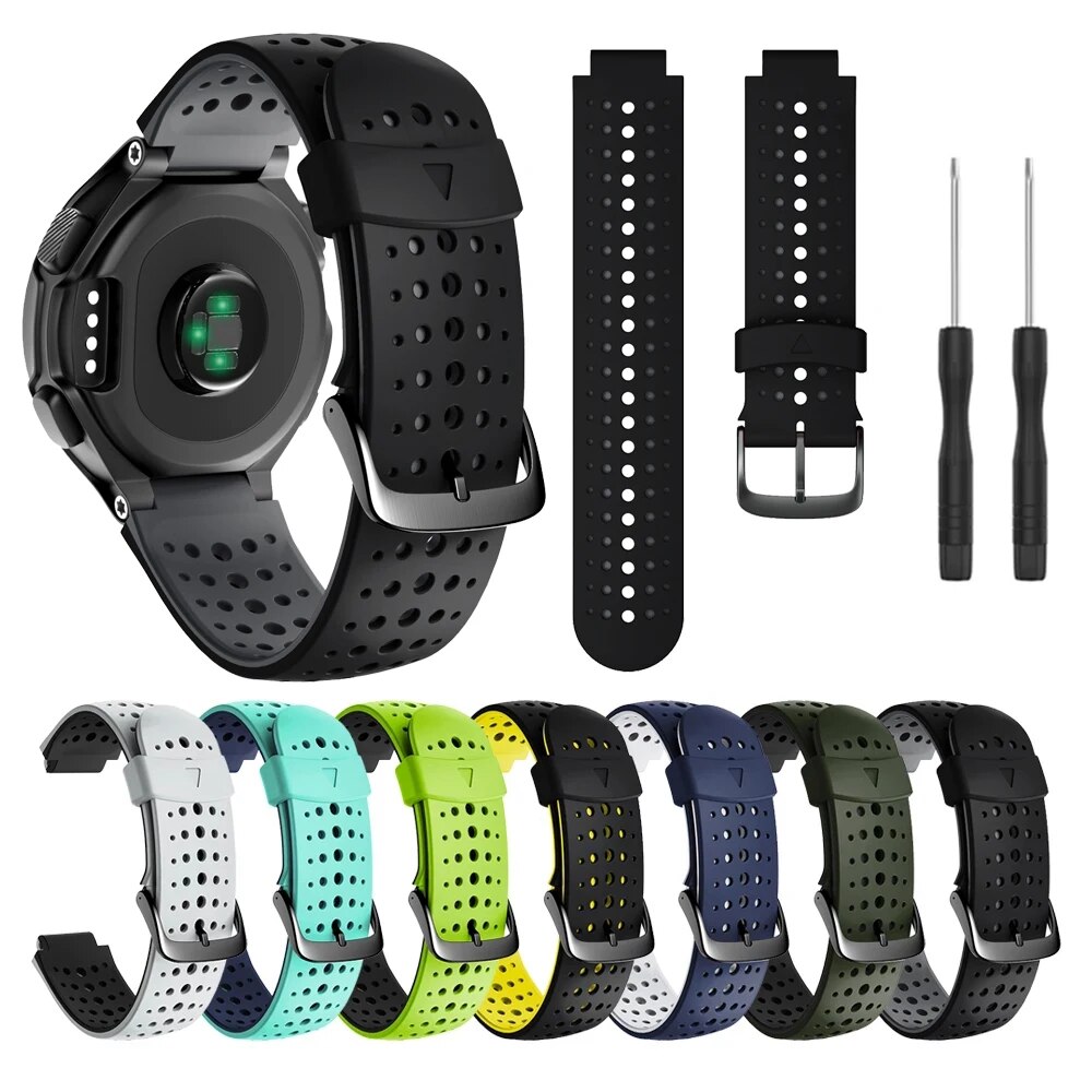 Correa deportiva de silicona para Garmin Forerunner 235 220 230 620 630 735XT, accesorios de pulsera