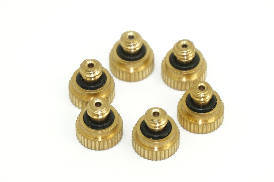 6 stks/partij Messing Verneveling Nozzles voor Koelsysteem 0.012 "(0.3mm) 10/24 UNC Huis & Tuin