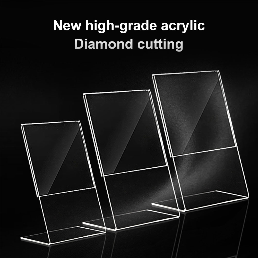 3PCS A4/A5/A6 Paper Holder Acrylic Clear Desk Shelf Box Storage Display Stand Acrylic Plastic Transparent Desktop Displays