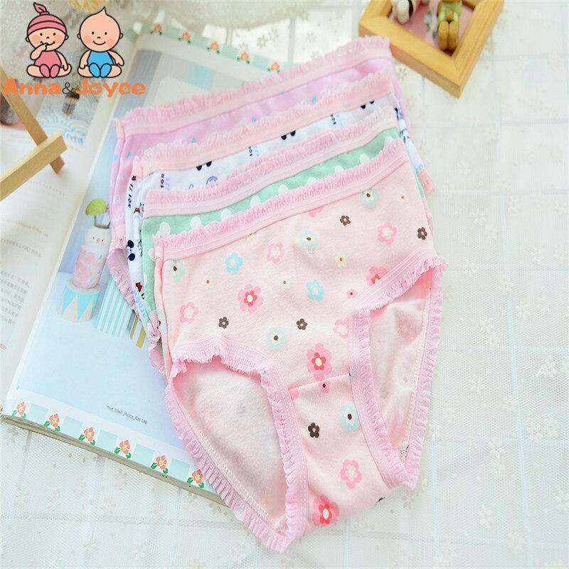 6pcs/lot Girls Underpant Briefs Shorts Kids Briefs Print Panites Girl Cotton Panties Girls Briefs Suit 2-10 Years