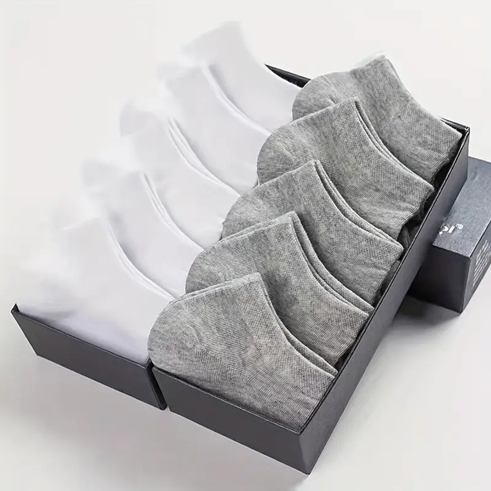 10/20/40 pares de calcetines náuticos para hombre, calcetines deportivos de negocios con absorción de sudor para verano y otoño, calcetines tobilleros versátiles de Color sólido: Azul oscuro