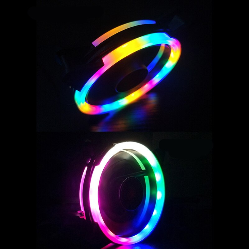 COOLMOON 2PCS Computer Case PC Cooling Fan 120mm Computer Cooler CPU Case Fan Quiet Computer Case Cooler and Radiator