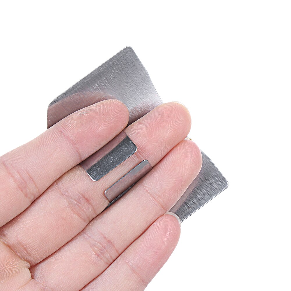 1pc Single/Double Finger Guards Hand Protector Fruit Vegetable Tool Kitchen Gadgets Safe Slice Protection Stainless Steel