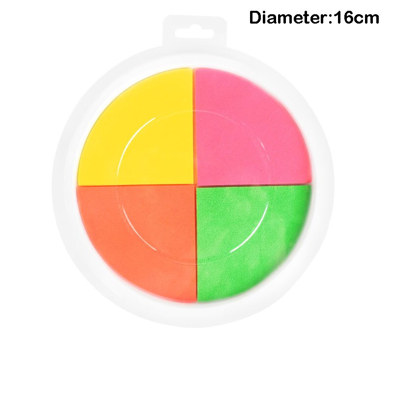 1PC 16-22CM Lots Colors Ink Pad Stamp DIY Finger Painting Craft Art Cardmaking Finger Painting Ink Pad Round Stamp Finger Print: D