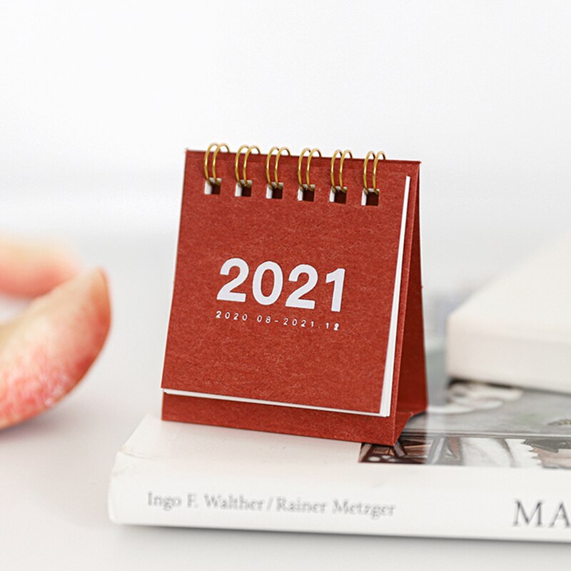 Simple Mini Calendar dual Daily Scheduler Table Planner Yearly Agenda Organizer Desk Table Dates Reminder Timetable Planner