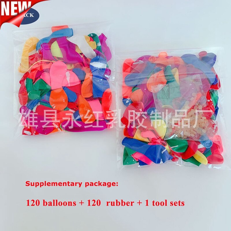 120Pcs Water Ballonnen Aanvullende Pakket Speelgoed Magic Zomer Beach Party Outdoor Vullen Water Ballon Bommen Speelgoed Voor Kind Volwassen