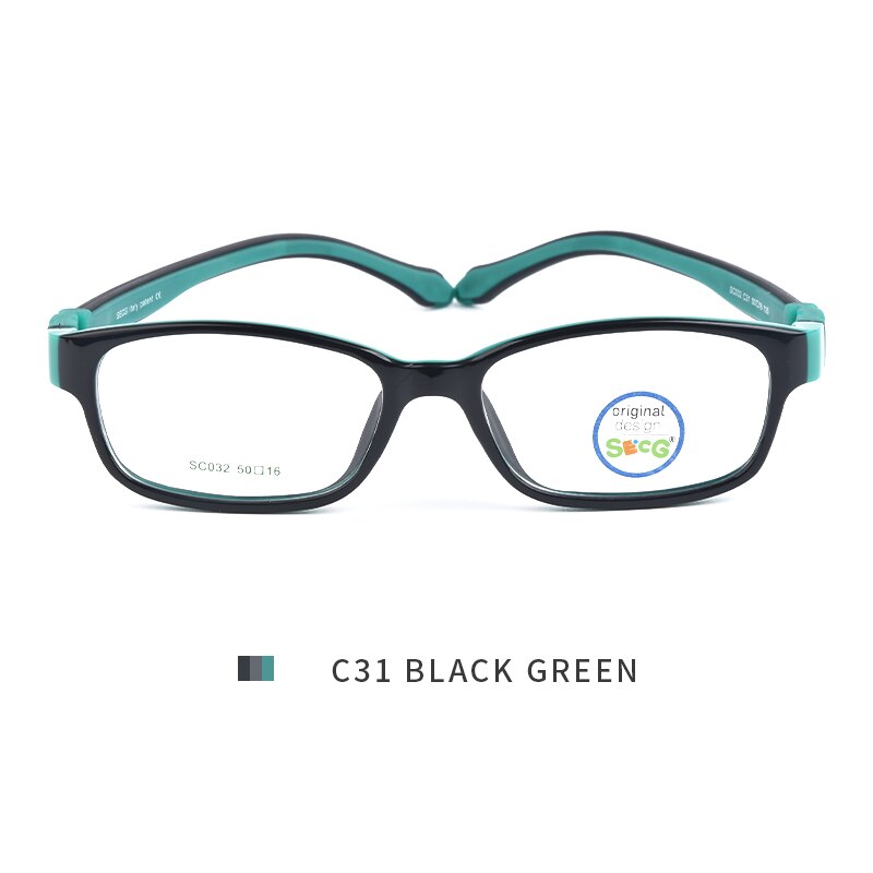 SECG-gafas suaves y flexibles ultraligeras para niños, montura De gafas ópticas para niños, gafas De vista, Lunettes De Vue Enfant: YELLOW