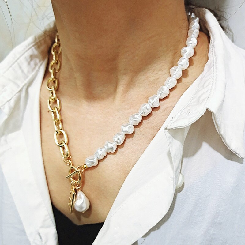 Estetyczna moda złoty kolor dwuwarstwowy wąż Chain Link Choker naszyjnik dla kobiet artystyczny wielowarstwowy urok biżuterii prezent: HZS-123Golden
