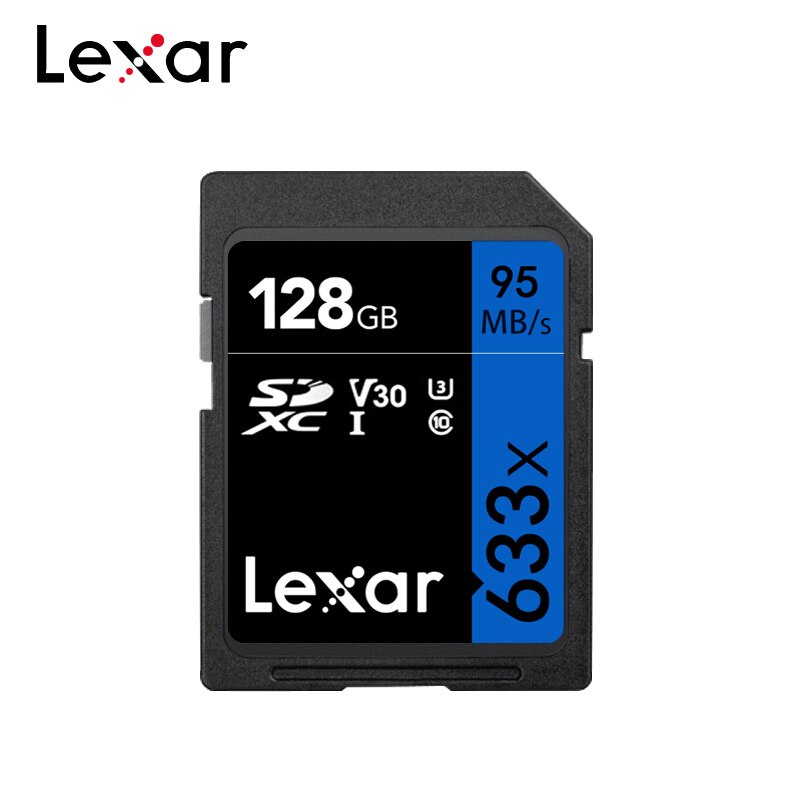 Lexar 633x Memory Card High Speed 95Mb/s 32GB Class 10 UHS-I V30 64GB 128GB U3 SD Card For 1080p HD 4K Camera