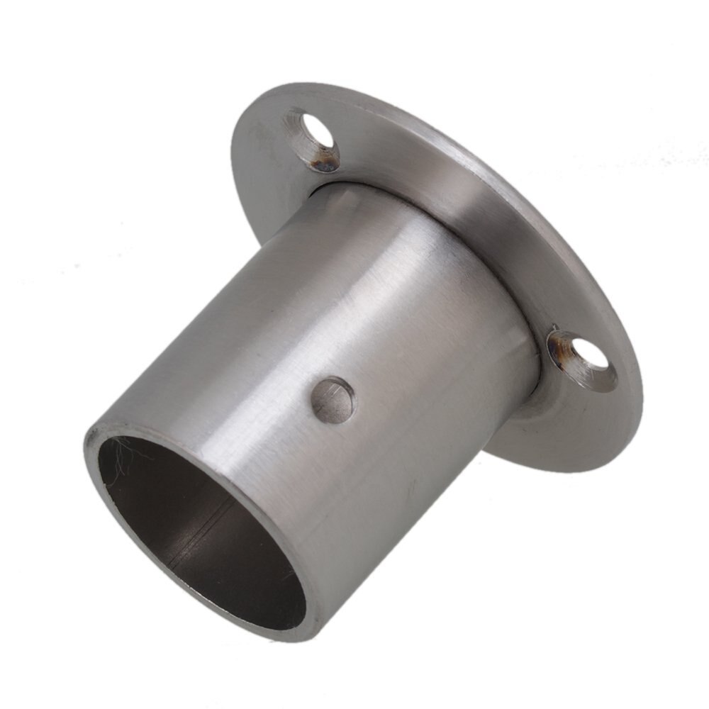 Stainless Steel Pipe Flange Socket Rod Holder Fitting Bracket For 25mm Dia Pipe Hardware Pack Of 2