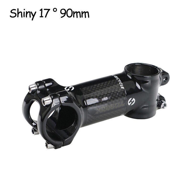 Toseek sykkelstyrestem karbon aluminium landevei mtb sykkelstem ultralett 31.8 mtb kraft 6/17 grader sykkelbord sykkeldel: Sjokolade