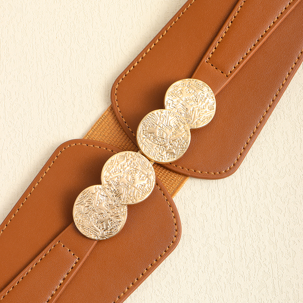 Cintura da donna in vita Cinture Vintage ▾ elastiche elastiche per abito con fibbia in metallo