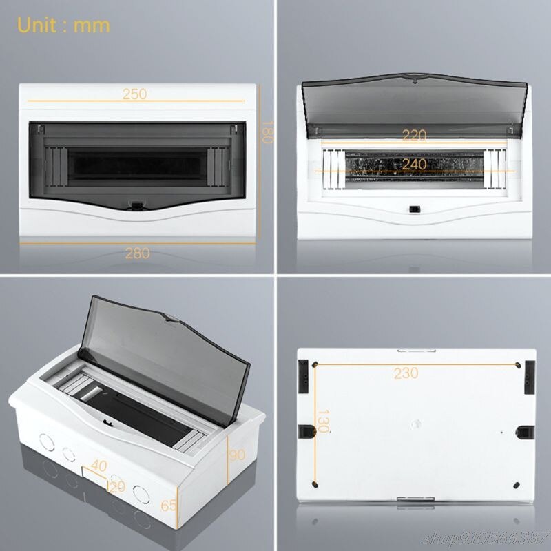 Plastic Electrical Distribution Box Home Lighting Box for 2-4/5-8/9-12 Ways Surface Mounted Circuit Breaker S30 20