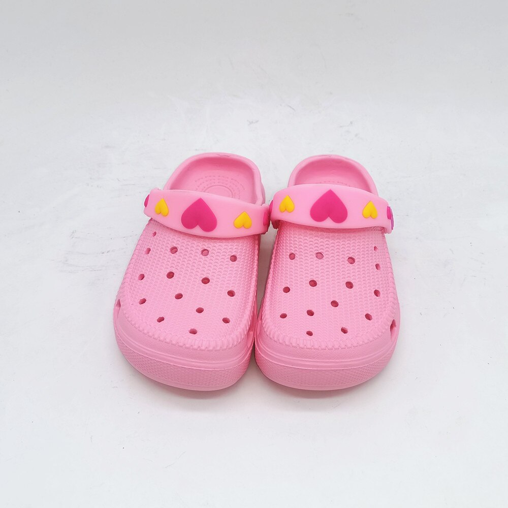 Piger børn børn sommer luftpude crock hjemmesko strand træsko klipklapper sandaler sko eur 28 29 30 31 32 33 34 35: Lyserød / 30