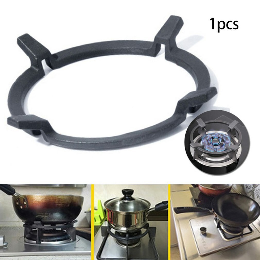 Gas Cooktop Cast Wok Support Ring Iron Stove Rack Universal Pan Support For Gas Stove Hobs Cooker (Black)