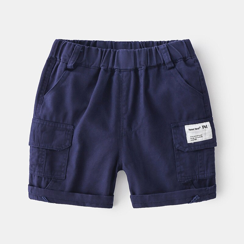Pantalones cortos informales de algodón para niños y niñas, Shorts holgados de Color sólido para playa, ropa para niños de 2 a 7 años, novedad de verano
