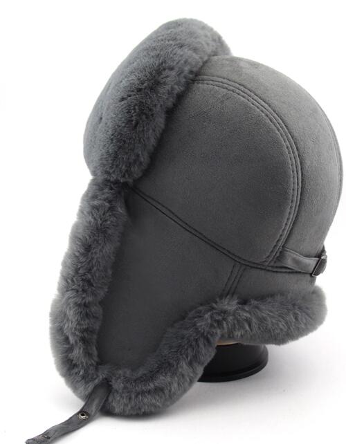 Bfdadi jongens petten bombermutsen 3 kleuren wintermuts russisch dik warm effen zacht winddicht oorklep ushanka muts maat 52-56: Donkergrijs / 54