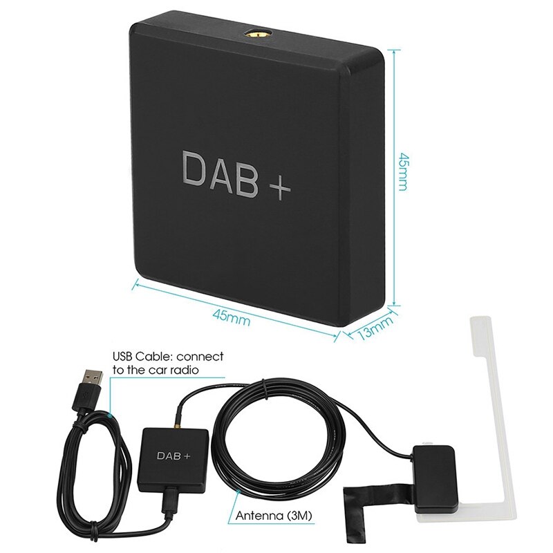 354 DAB+ Box Digital Radio Tuner Amplified Antenna Adapter for Car Stereo Autoradio Android 8.1/9.0/10.0