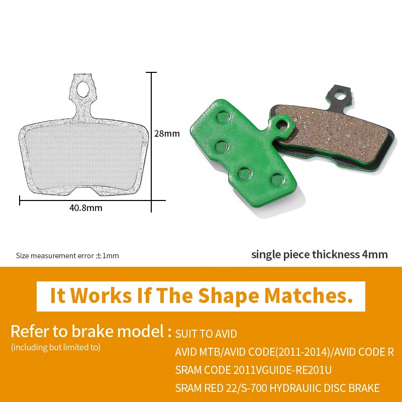 4 Pairs MTB Bicycle Hydraulic Disc Ceramics Brake Pads For SHIMANO HAYES SRAM AVID Magura Cycling Bike Part Accessories: Dark Khaki