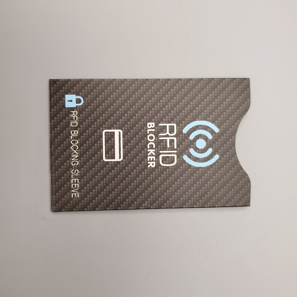 1pc anti rfid nfc tegnebog blokerer læser lås bankkort indehaver id bankkort sag beskyttelse metal kreditkort holder aluminium: Sortblå