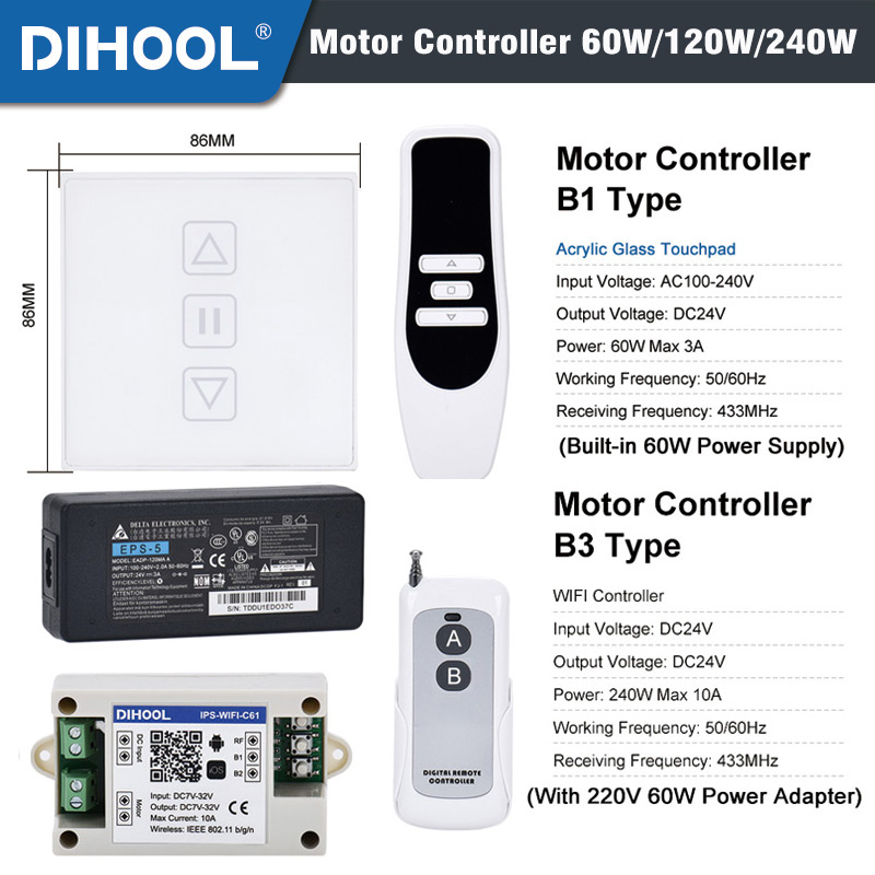 DC24V Motor- Regler Elektrische linear Antrieb Hebe Spalte Regler AC 110V 220V 60W 120W Fernbedienung