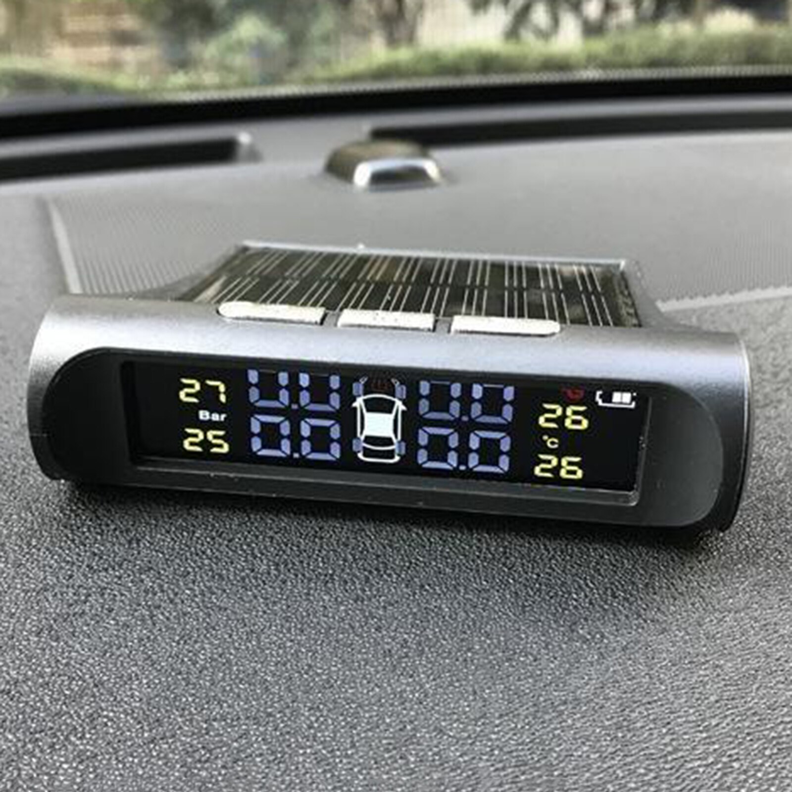 Universal Car Tire Pressure Monitor System TPMS with 4 External Sensors LCD Display (TD1)