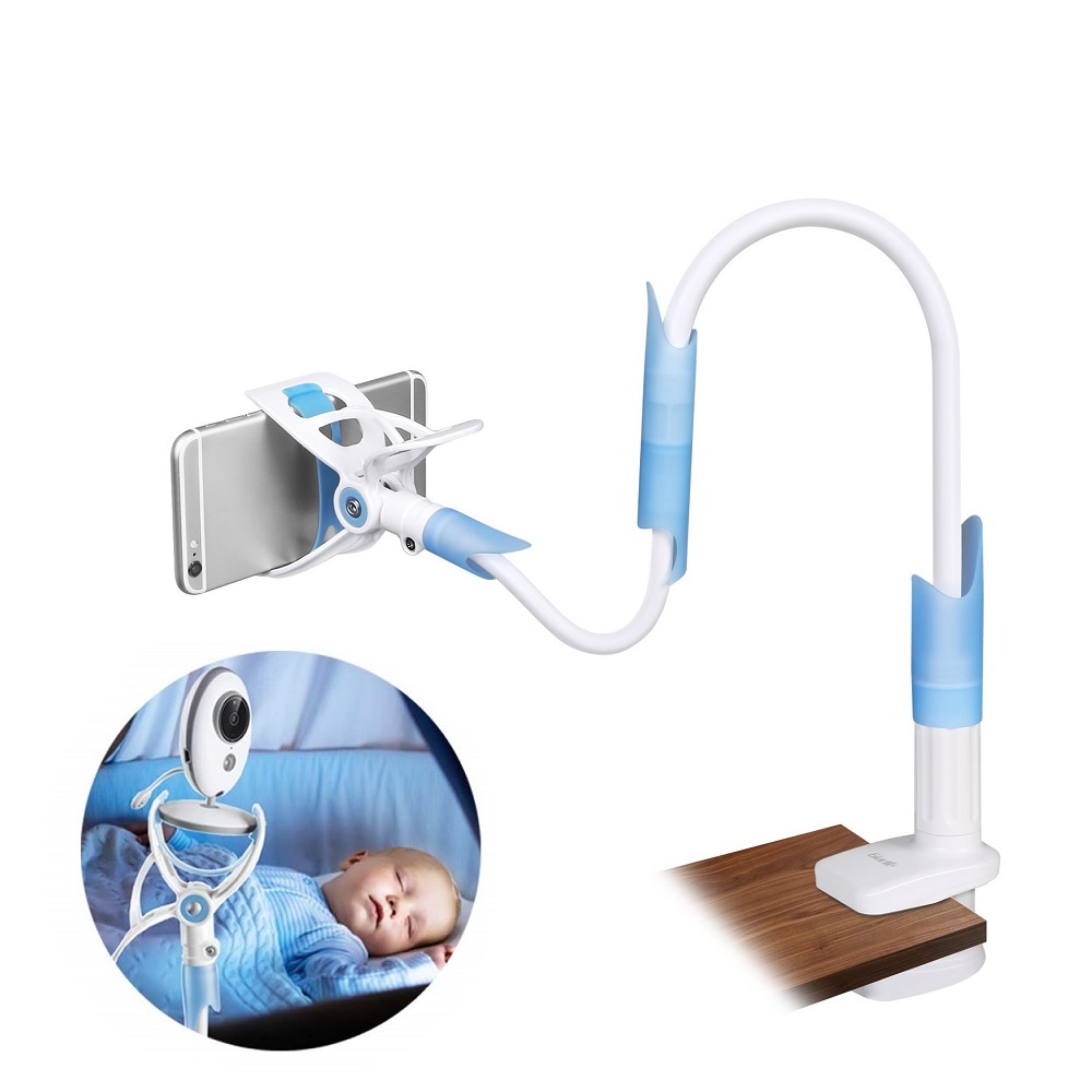 Verstelbare Flexibele Lange Arm Telefoon Houder Stand Baby Monitor Wall Mount Camera Clip Ondersteuning Plank Bed Zwanenhals Lui Beugel