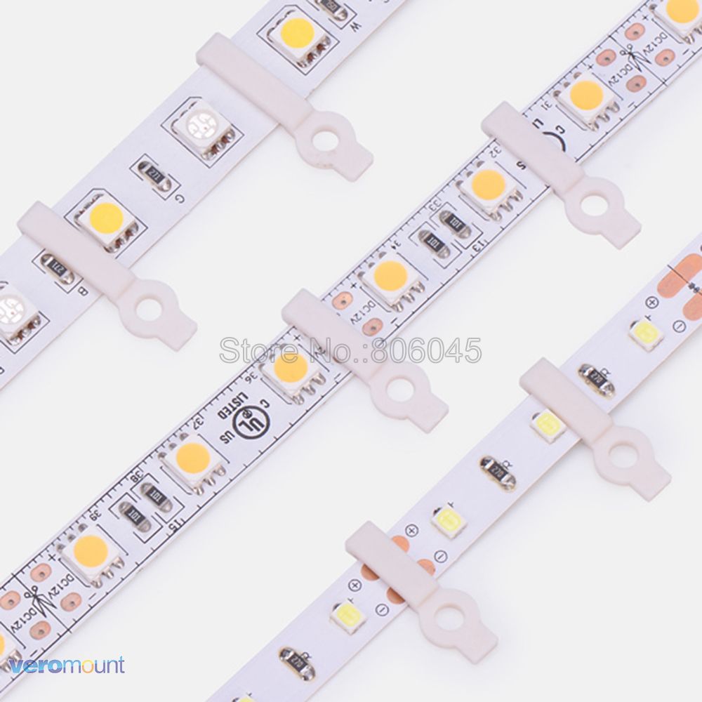 50 Stk/partij Led Connector Led Bevestigingsbeugel Clip Klem Voor IP20 Niet-waterdichte 3528 5050 5630 Led Strip 8mm 10Mm 12Mm Breedte Pcb