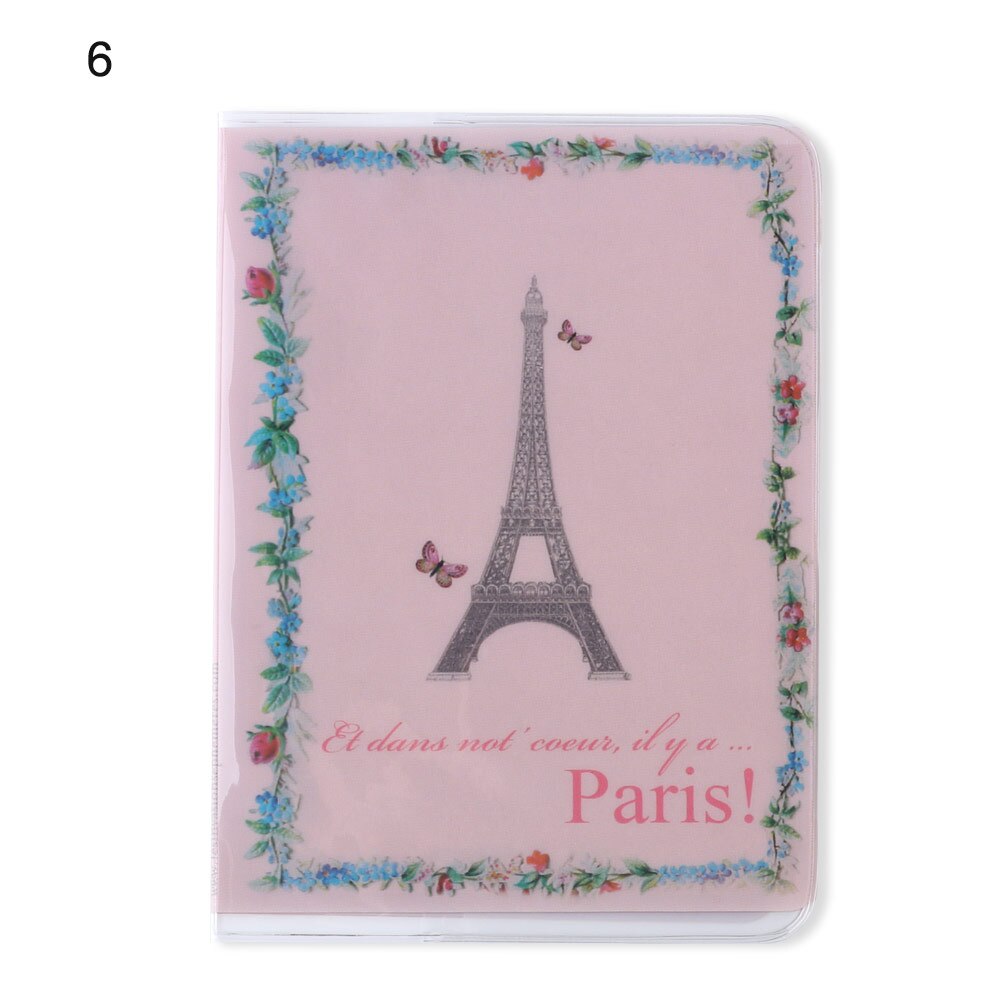 1Pc Passport Cover Card ID Holders Women Men Travel PVC Document Folder Passport Package Eiffel Tower Passport Holders: 6