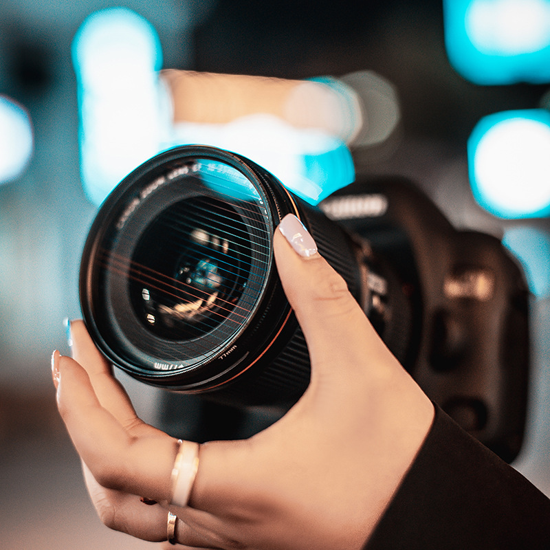 Filtro fotocamera per foto 77mm o 82mm arcobaleno blu spazzolato film Widescreen effetti speciali accessori fotografici