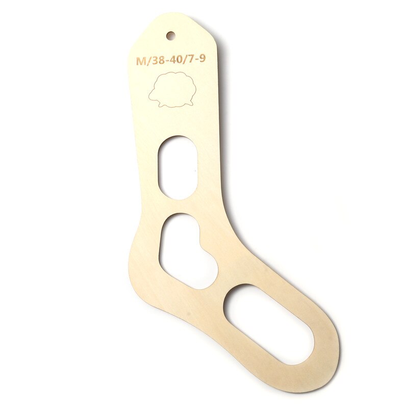 2Pcs Natuurlijke Hout Sok Blocker Voor Diy Sok XS-L Breien Sok Vormen Vormen Breien Boord Gereedschappen Voor Beginners ambachten: M  Size 38-40