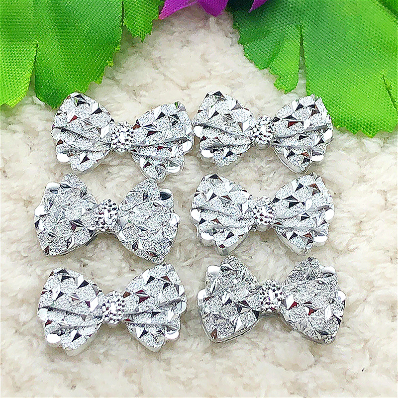 20PCS14mm * 22Mm Wit Plaksteen Bow Tie Resin Strass Diy Decoratio