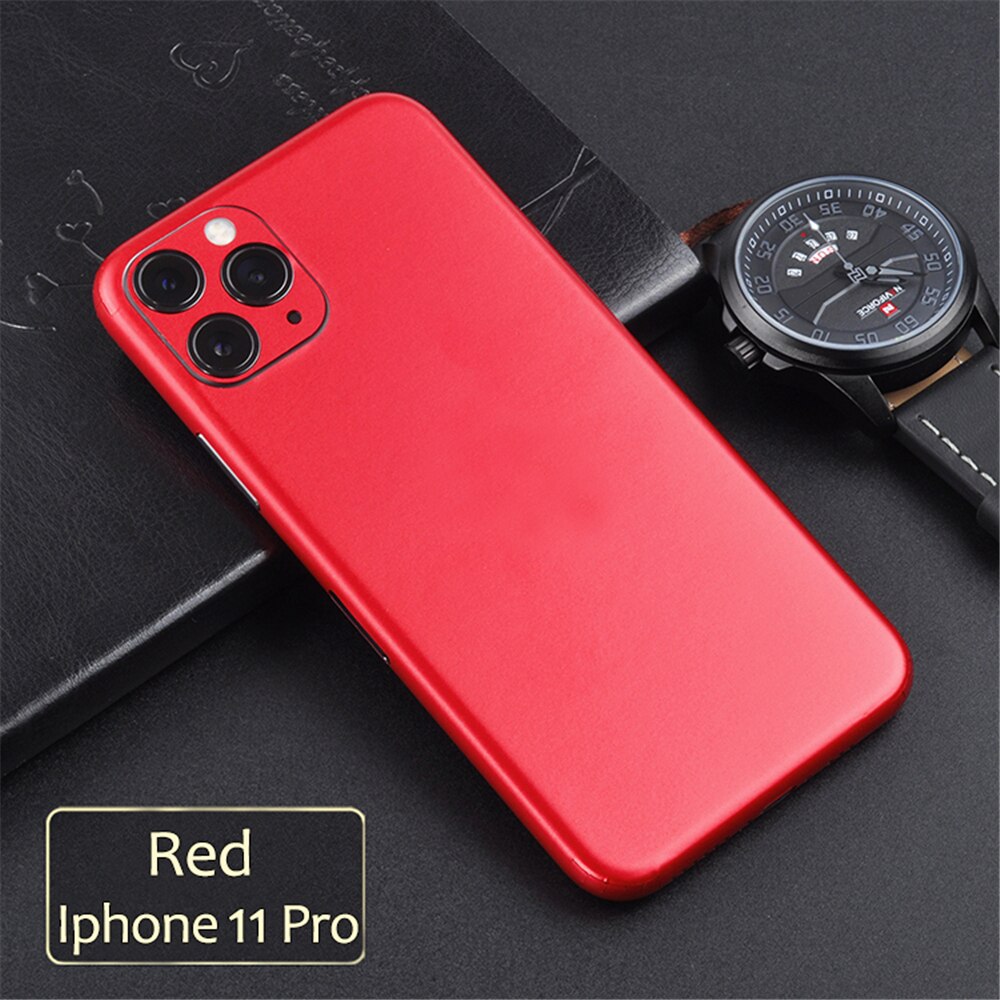 Terug Sticker Wrap Sticker Voor Iphone 11 pro Ijs Terug Film Protector Luxe Telefoon Achterkant Bescherming Voor iPhone 11 pro Sticker: Red