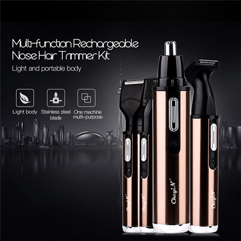 4-in-1 Multifunctional Rechargeable Nose Ear Trimmer Hair Removal Beard Sideburn Eyebrow Haircut Shaving Machine Men Face Care46
