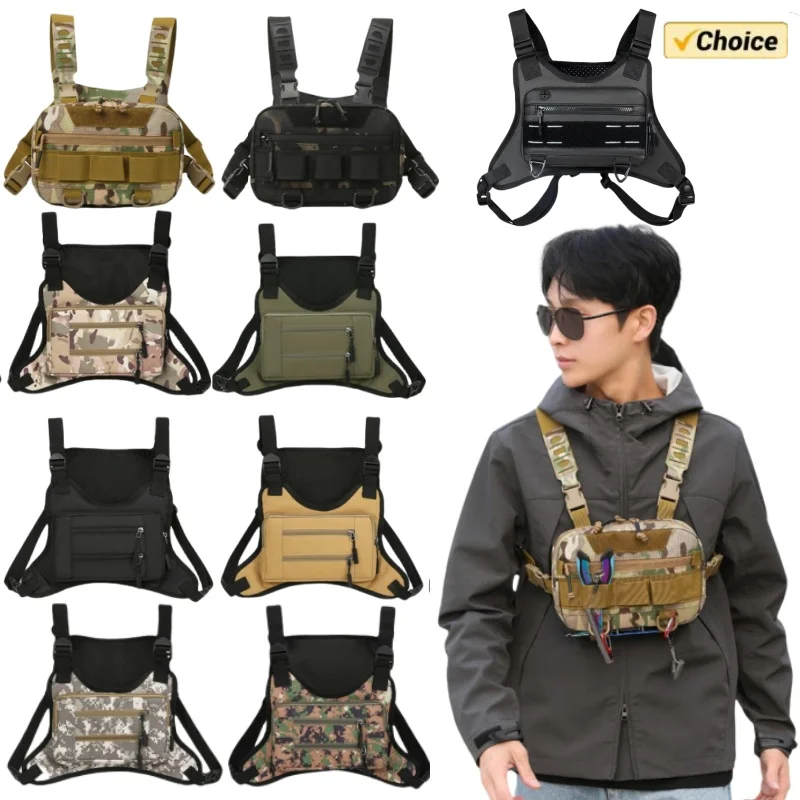 Sport-Brusttasche, verstellbarer Riemen, modischer Sportrucksack, große Kapazität, Streetwear-Brusttasche für Laufen, Reisen