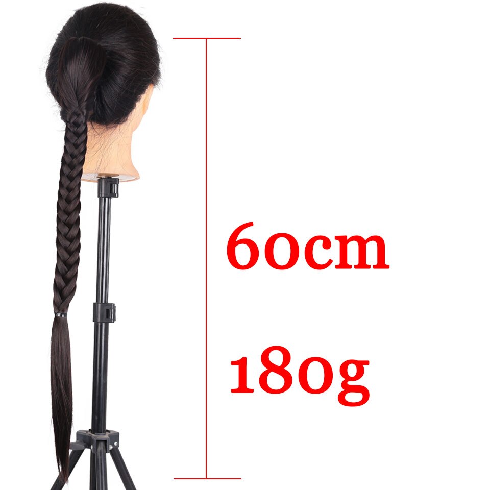 Synthetic hair extension Ponytail fishbone braided plaited fishtail Drawstring for white female Hairpiece wig MUMUPI