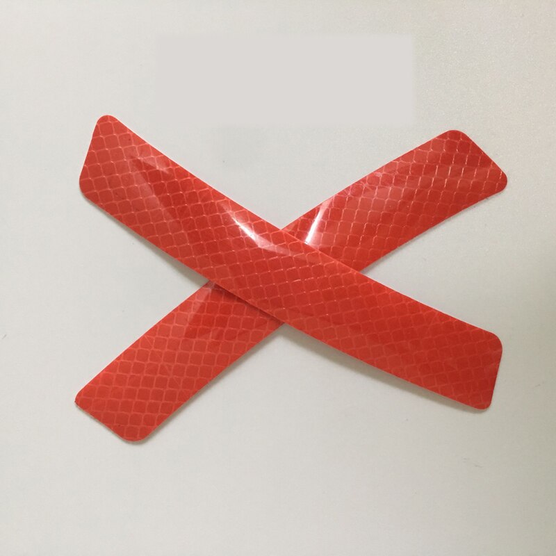 Bildelar hjul ögonbryn reflekterande klistermärken anti-kollision anti-kollision varning klistermärken kropp klistermärken reflekterande remsor: Röd