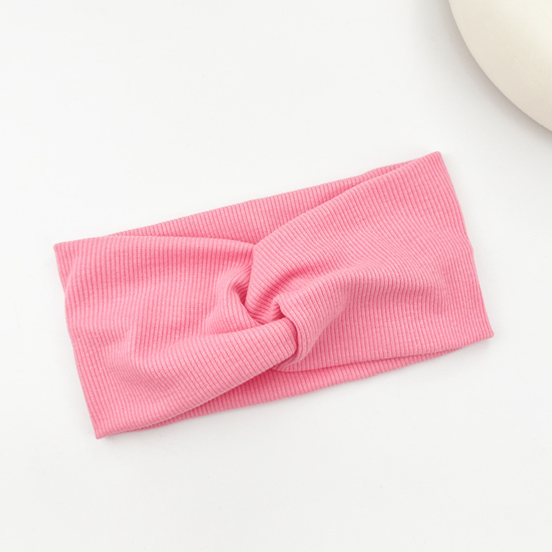 Diademas cruzadas sólidas para mujer, nueva diadema tejida de lana, diadema deportiva elástica para Yoga, accesorios para el cabello para niñas