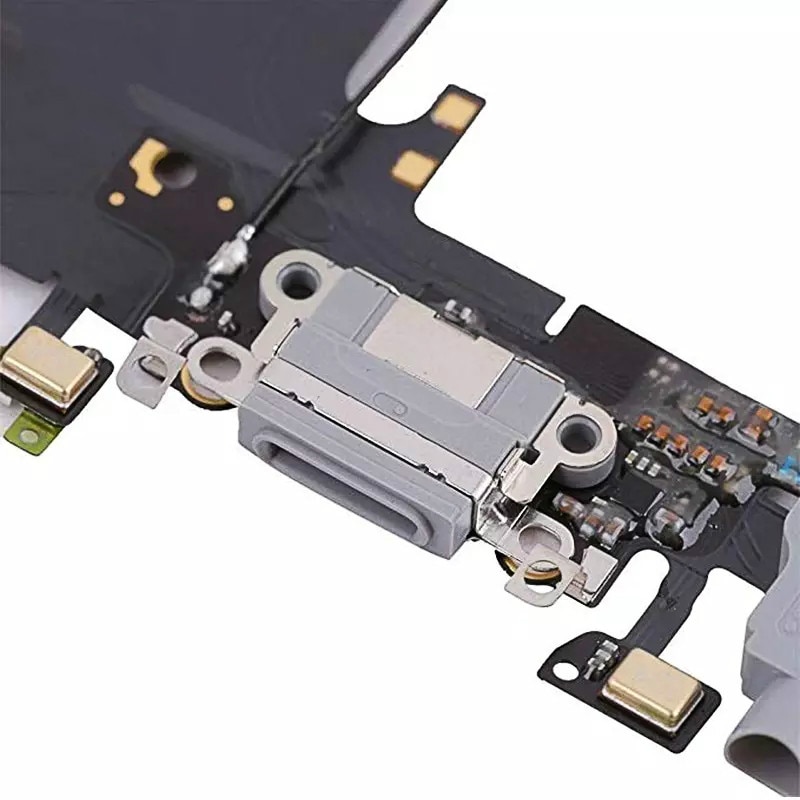 Cable flexible de carga de repuesto para iPhone 5 5C 5S 6 6S 7 Plus USB cargador Puerto Dock Plug conector con Cable Flex Mic